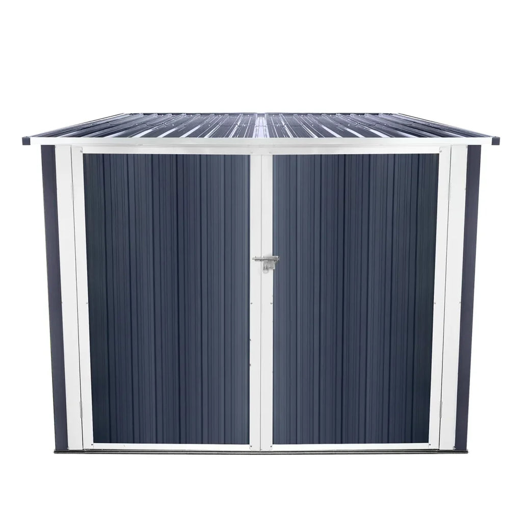 2026 New6.3' x 6.1' Outdoor Storage Shed Clearance, Metal Outdoor Storage Cabinet with Double Lockable Doors, Waterproof Tool Shed, Stores 4 Bikes, Backyard Shed for Garden, Patio, Lawn
