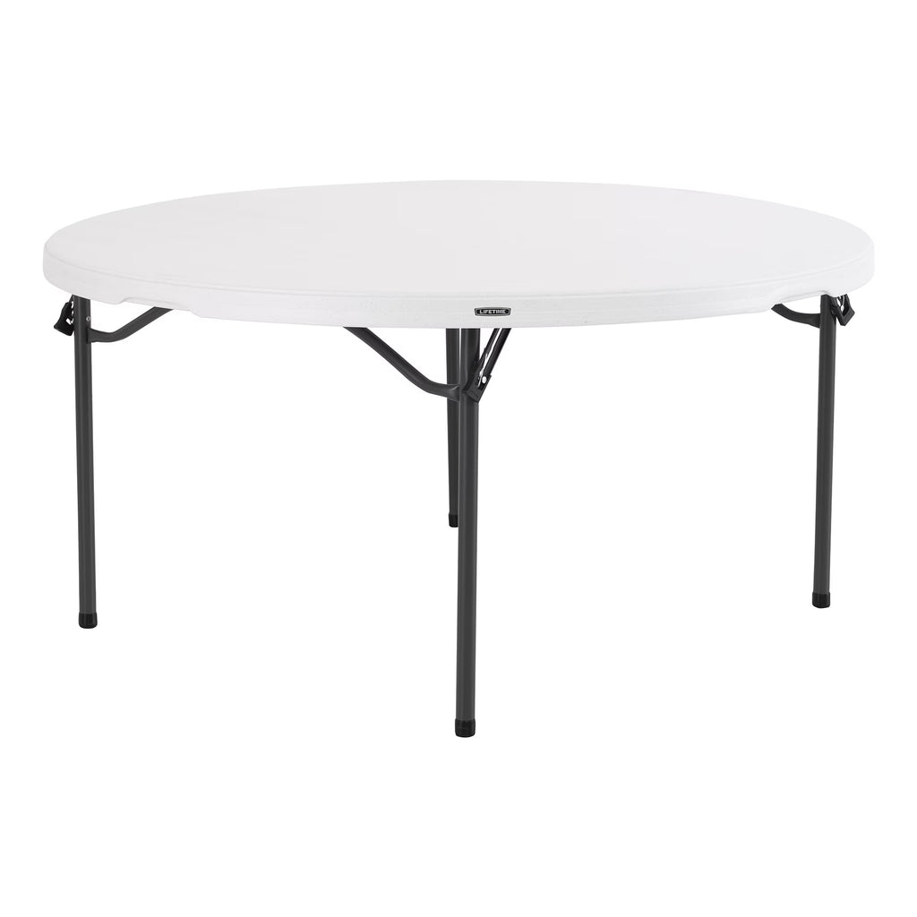 Lifetime 60 inch Round Folding Table, Indoor/Outdoor Commercial Grade, Almond (280435)