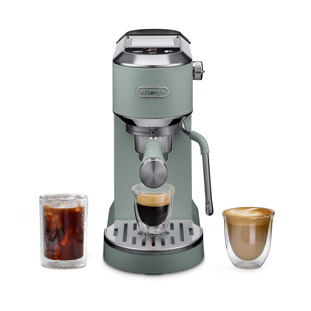 2026 NewDe’Longhi Dedica Duo Espresso Machine, Compact Size with Built in Frother for Latte Art, Brew Espresso, Cold Brew, Lattes & More, Stainless Steel