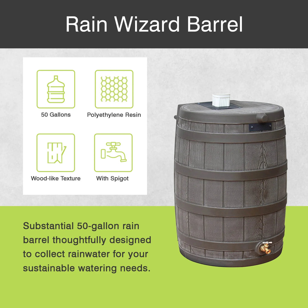 2026 NewGood Ideas Rain Wizard Rain Storage Collection Rain Barrel 50-Gallon