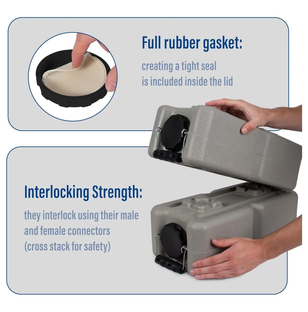 International Water Storage Containers for Emergency Water Storage | 4-Pack of Stackable 3.5 Gallon Water Container Bricks | Food-Grade HDPE Plastic | BPA-Free | STD Tan