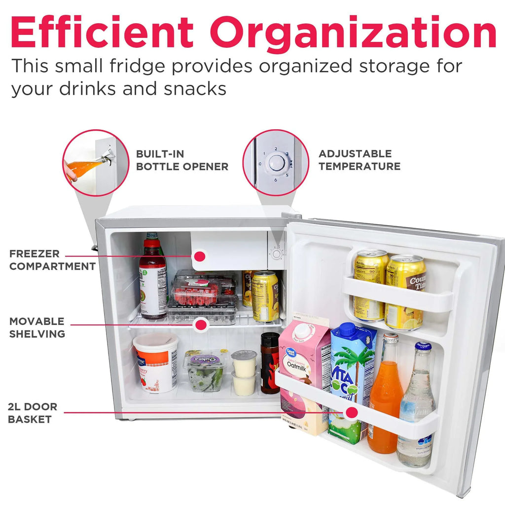 2026 NewFrigidaire 1.6 Cu ft. Retro Compact Refrigerator with Side Bottle Opener, Coral
