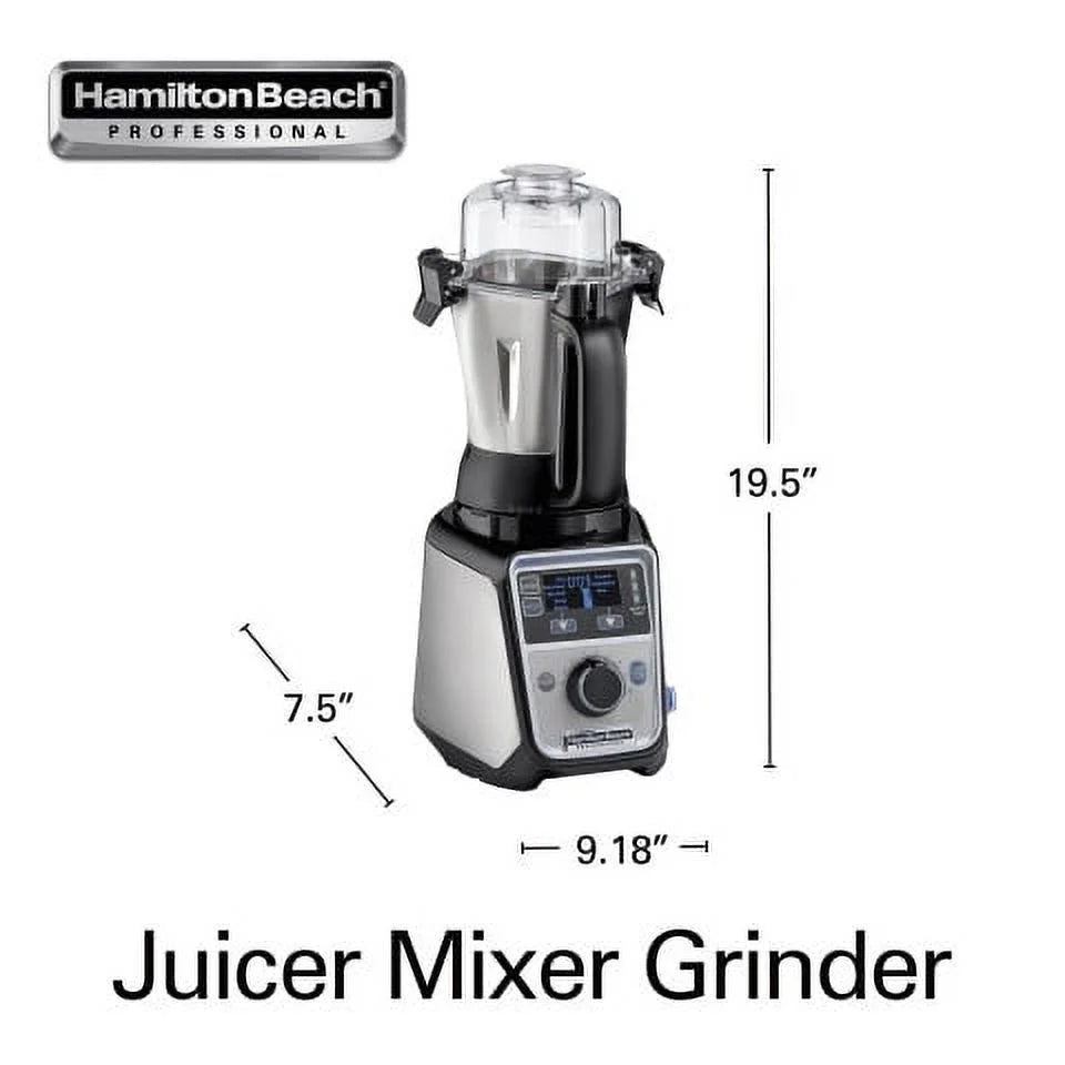 2026 NewHamilton Beach Professional 2.2 HP 120V Juicer Mixer Grinder with 3 Stainless Steel Jars, 1.5 Liters, Model 58770