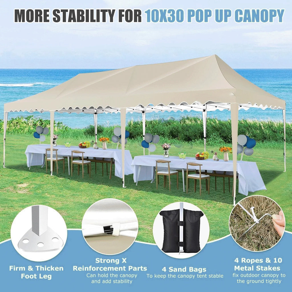 COBIZI 10X20 Pop up Canopy Tent with 6 Removable Side Walls Heavy Duty,Waterproof Adjustable Outdoor Event Party tent Parties,Commercial Instant Portable,Weddings,Camping,with Wheeled Bag,Gray