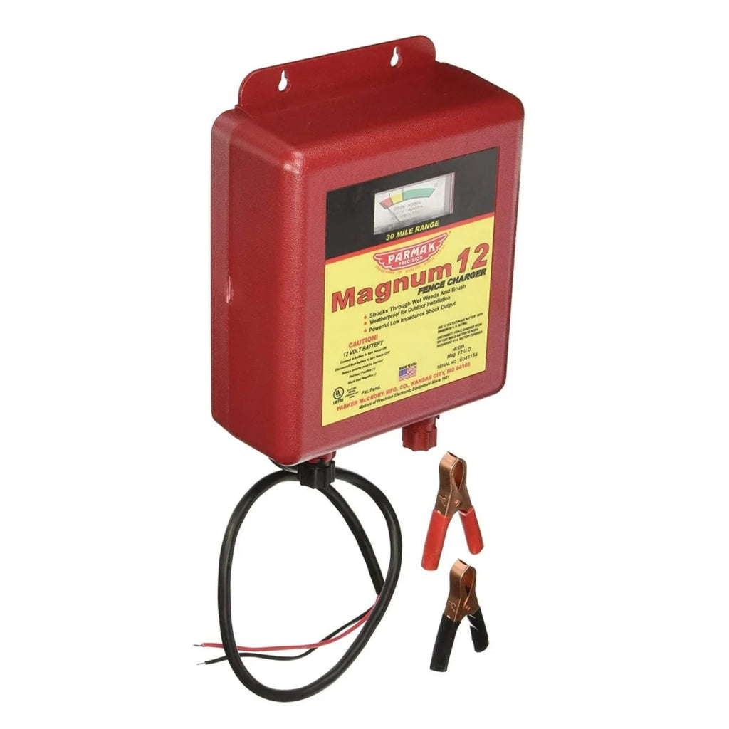 Parmak 30 Mile Range Magnum 12 Fence Charger, 12V Electric Fence Energizer