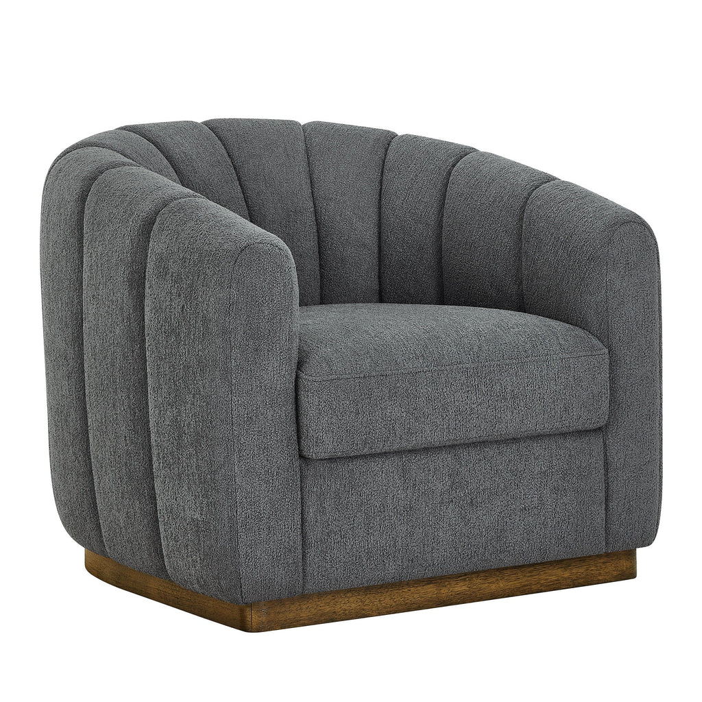 2026 NewBetter Homes & Gardens Lillian Accent Swivel Chair, Cream Linen