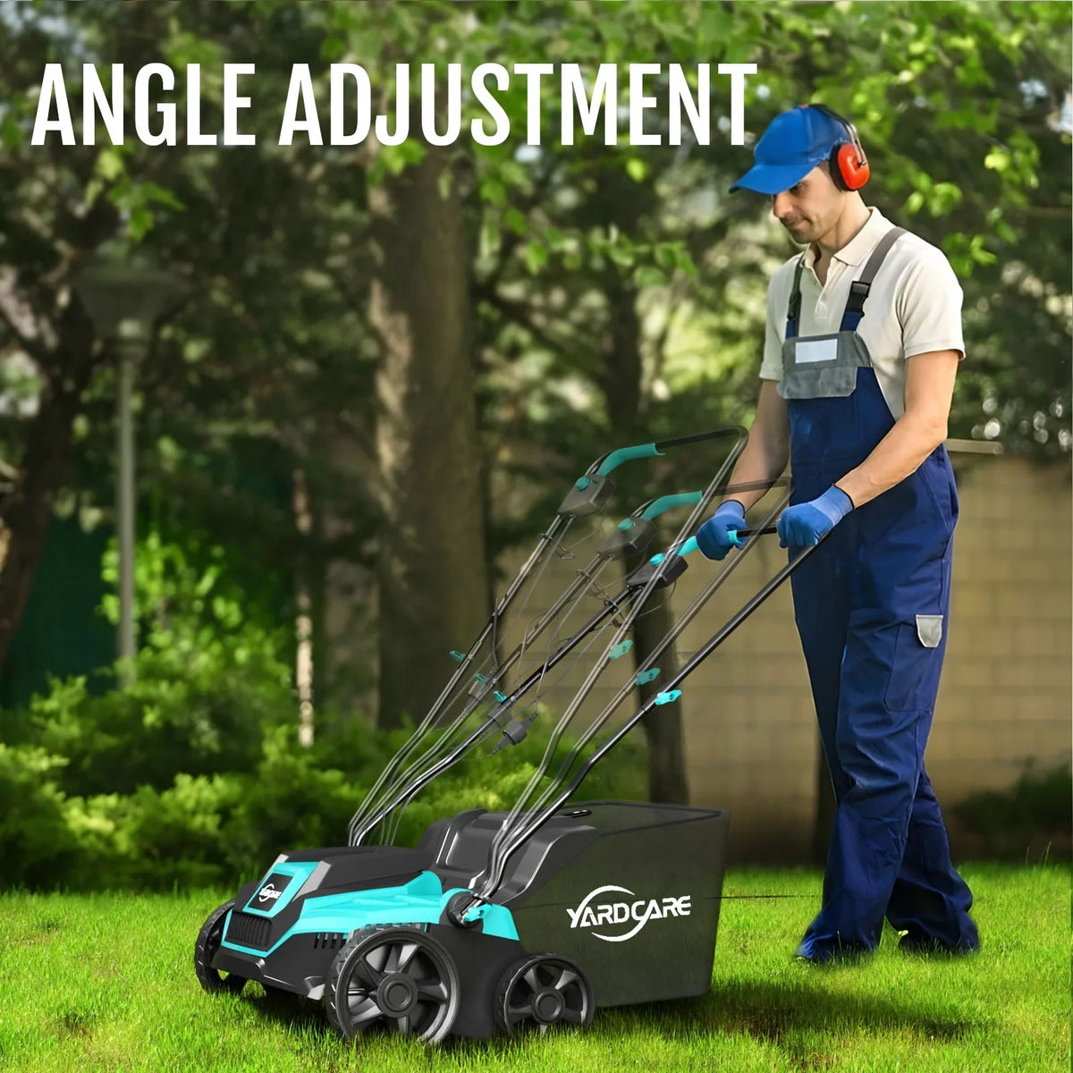 2026 New2-in-1 Scarifier and Dethatcher – Deep Soil Revitalization with High-Torque Motor, Adjustable Depth Control, Dual Safety Switch & Removable 10.5-Gallon Thatch Bag