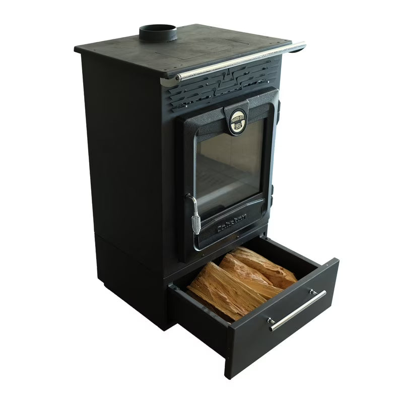 Indoor Multifunctional Wood Burning Stove with Box, Overtop Cooking Stove, Wood Burning Stove, Fire Pit, Tiny House, Fire Place, Farm House