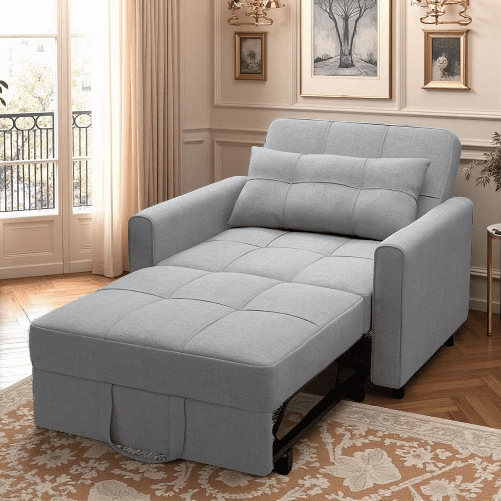 2026 New3 in 1 Convertible Sofa Bed Chair for Living Room, Aiho Sleeper Sofa Bed for Living Room, Dark Gray