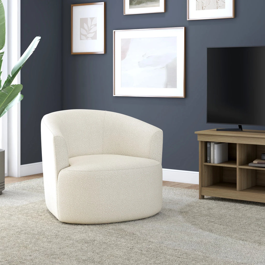 2026 NewMainstays Boucle Swivel Accent Chair, Taupe