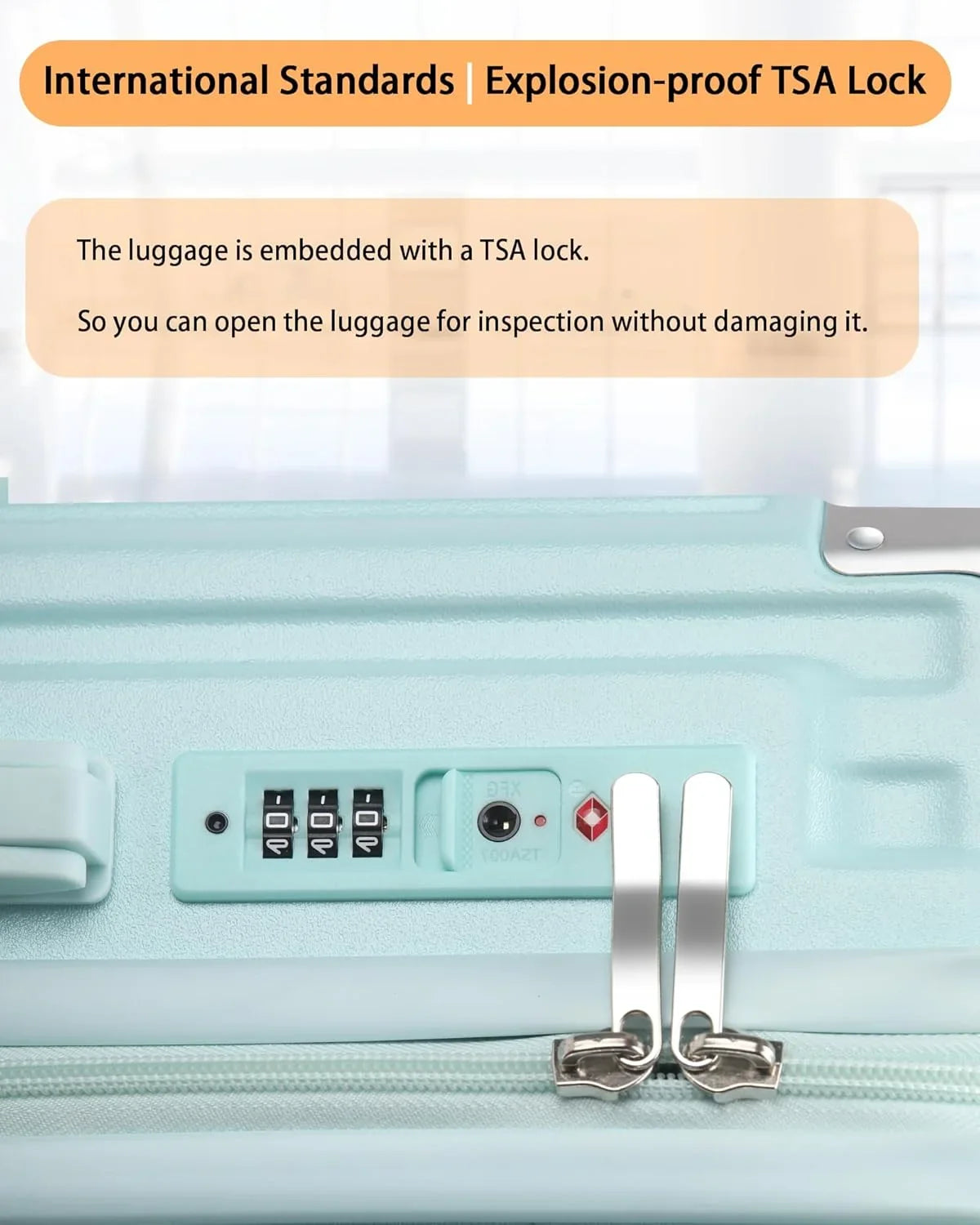 2026 New20 Inch Carry On Luggage With Cup Holder & USB Port, Airline Approved TSA-locked Luggage, Lightweight PC Material Travel Suitcase With 360" Spinner Wheel