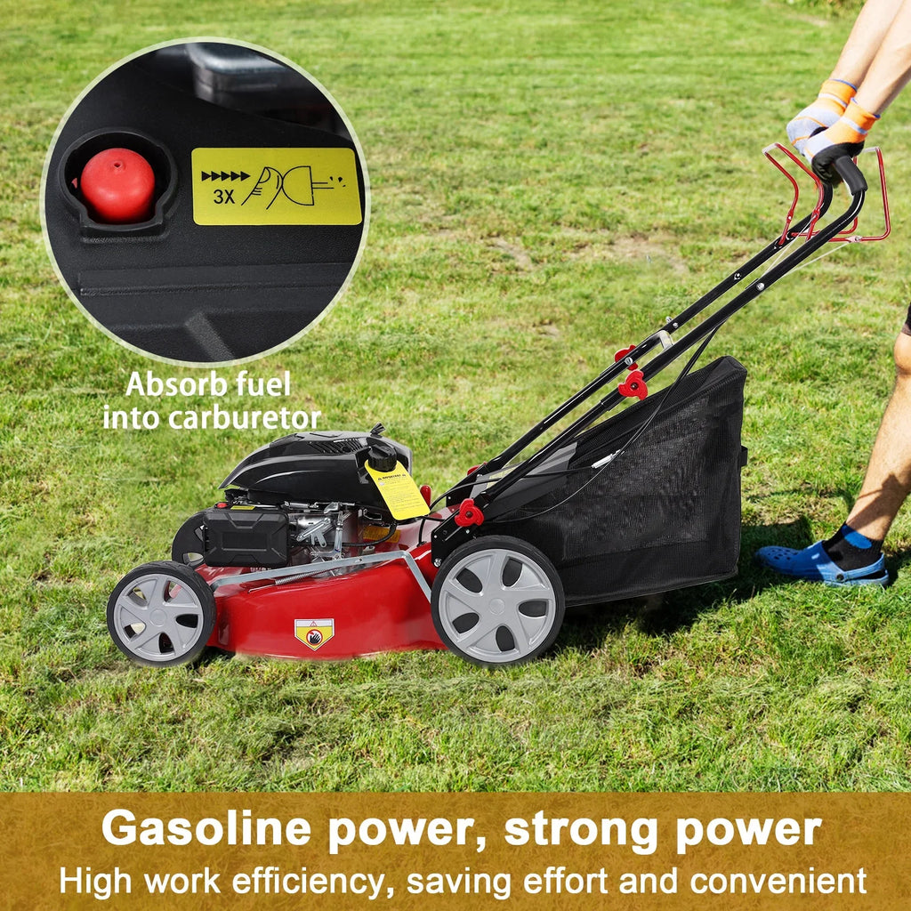 2026 NewLawn Mower, Self Propelled Lawn Mower, 141cc Gas Engine Lawn Mower, Push Lawn Mower with 50L Grass Tank, Big Wheels