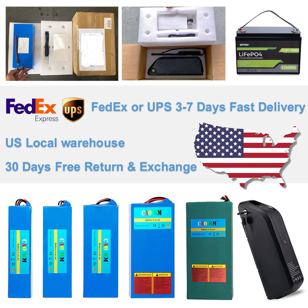 1PC 48V 10Ah Ebike Battery Without Charger Set 48V Lithium Battery for 1000W Electric Bike Tricycle