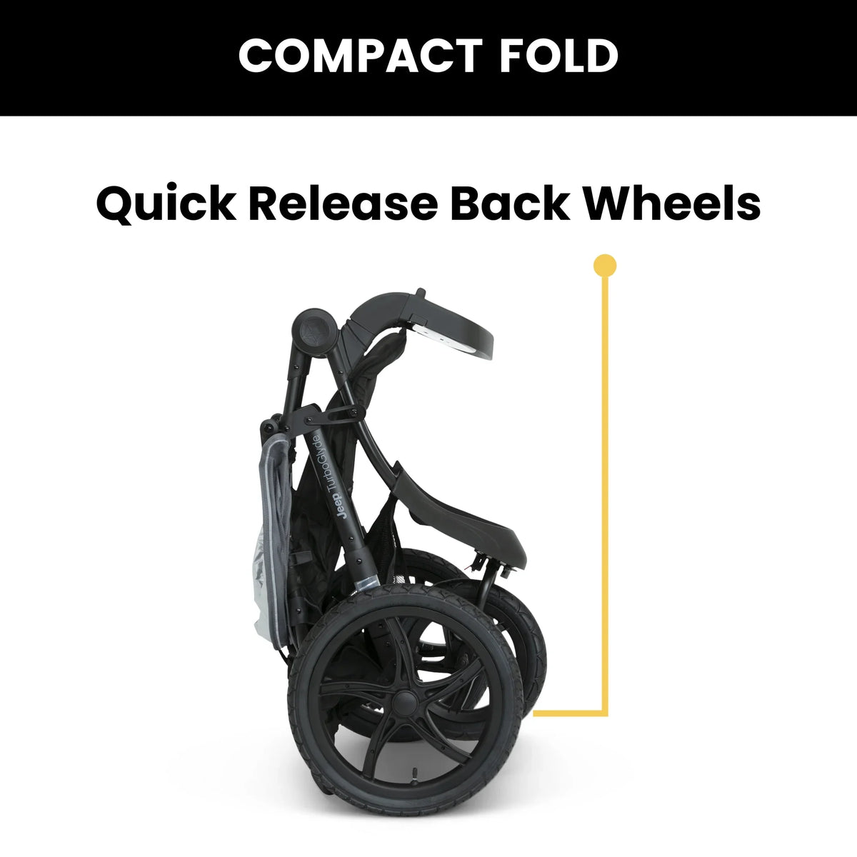 2026 NewJeep TurboGlyde Jogging Stroller by Delta Children, Black