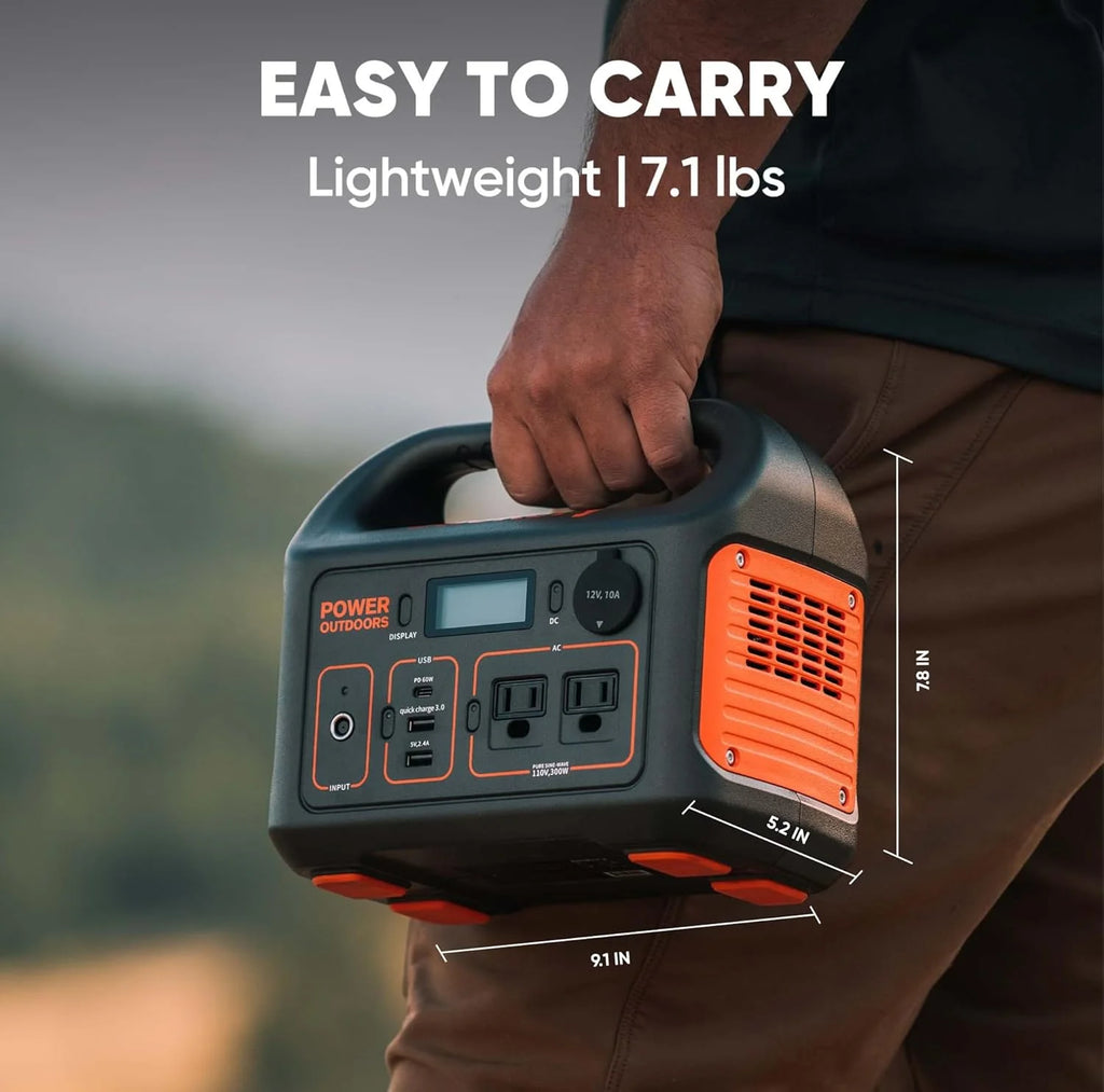 Jackery Portable Power Station Explorer 300 with 5m Extension Cord, 285Wh Backup Lithium Battery, Solar Generator for Outdoors Camping, Travel, Hunting, Blackout