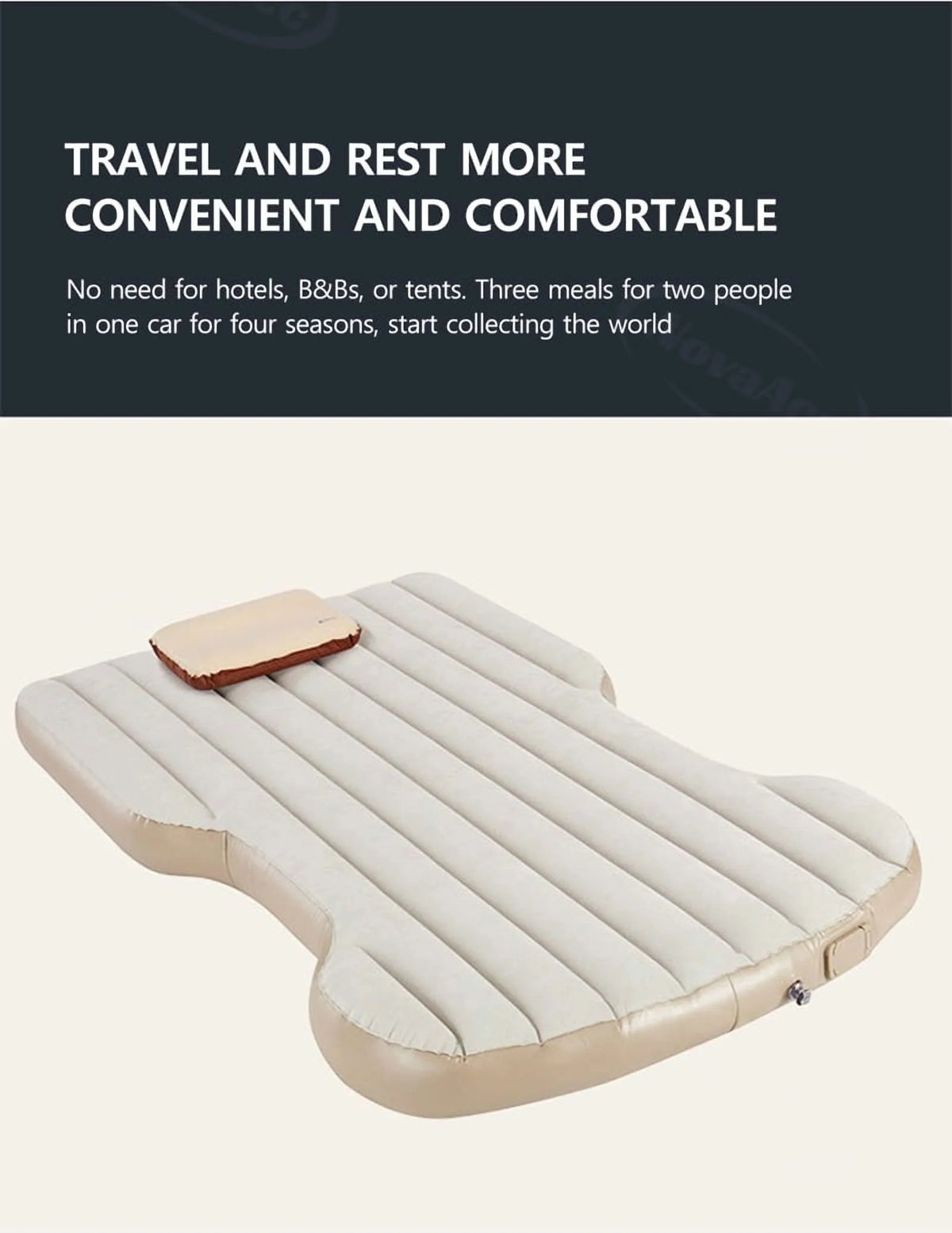Car Inflatable Mattress For Tesla Model Y Juniper 2021-2025 PVC Flocking Portable Foldable Travel Bed Outdoor Travel Camping Air Mattress