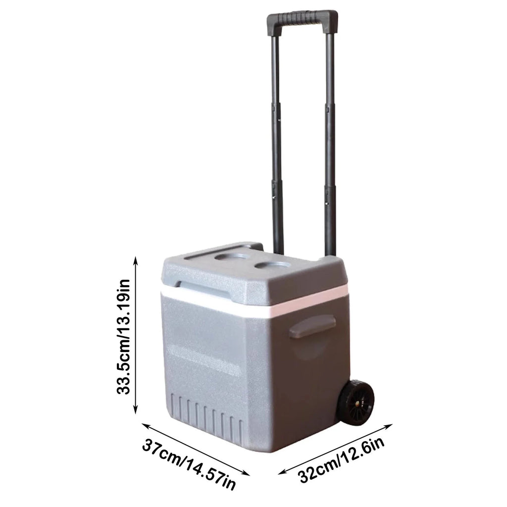 Hard Ice Chest Cooler With Wheels And Handle Portable Wheeled Coolers To Keep Food Fresh Or Drinks Insulated Container Classic Outdoor Storage