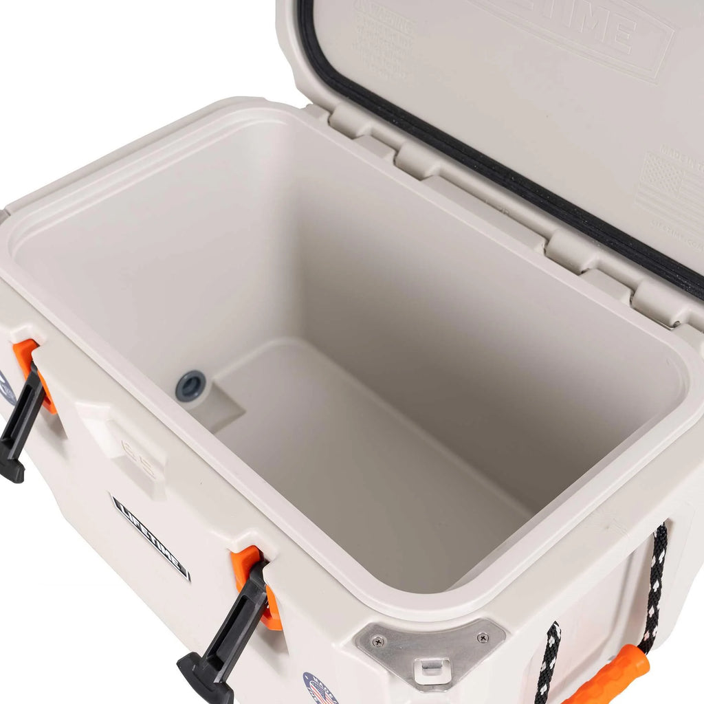 Lifetime 65 qt Bear-Resistant Camping Cooler, Premium High Performance, Ice Retention, Hard Cooler, 75 Can Capacity, Arctic White (90997)