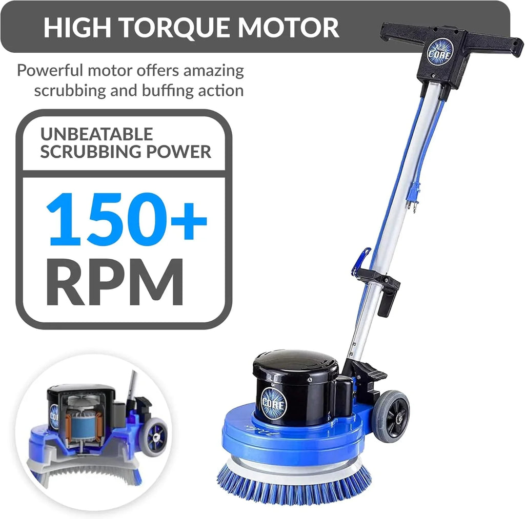 2026 NewProlux Core Heavy Duty Commercial Floor Polisher Buffer Scrubber Machine and 5 Pads