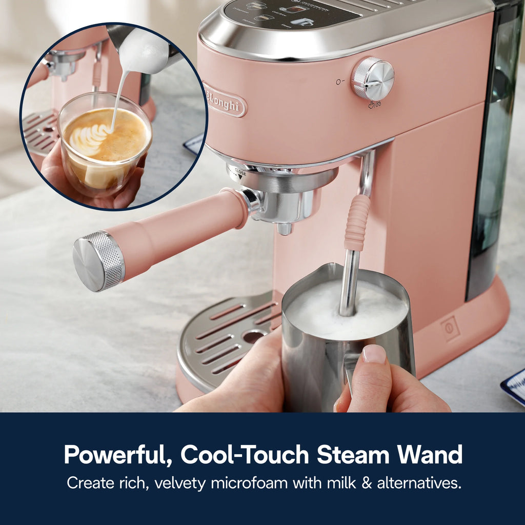 2026 NewDe’Longhi Dedica Duo Espresso Machine, Compact Size with Built in Frother for Latte Art, Brew Espresso, Cold Brew, Lattes & More, Stainless Steel