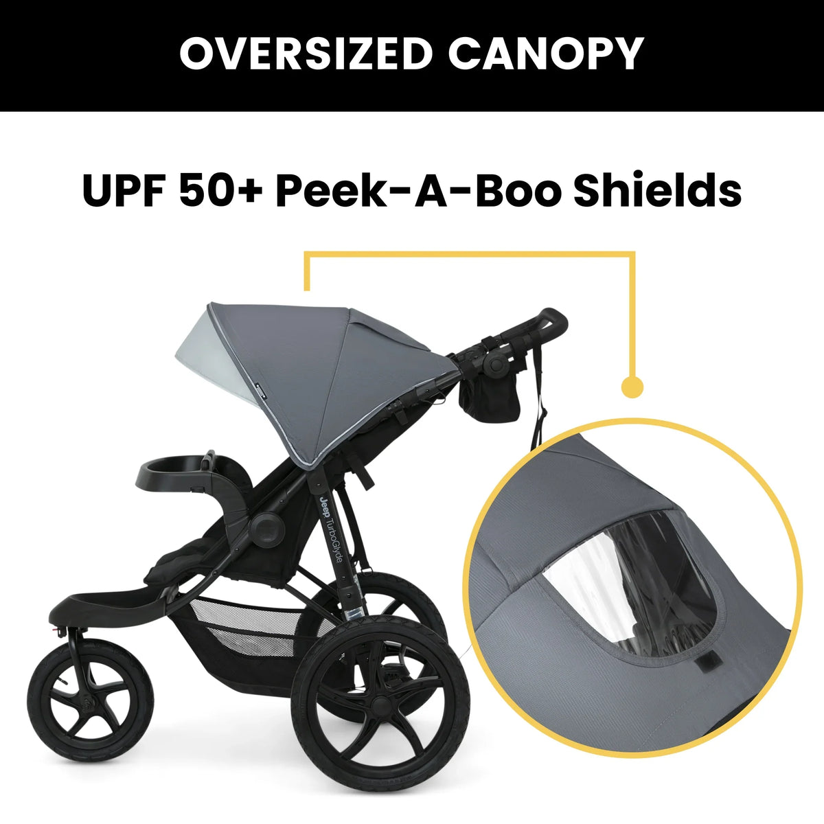 2026 NewJeep TurboGlyde Jogging Stroller by Delta Children, Black