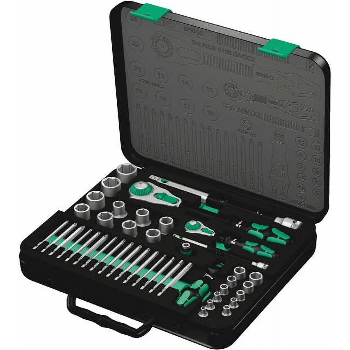 Wera Zyklop Metric 1/4- & 1/2" Drive Speed Ratchet Socket/Bit Set (43-Piece Set)