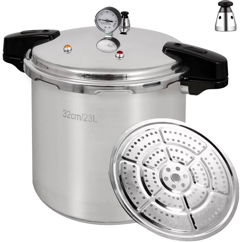 2026 NewUNIFULL 24 Quart/23 Liter Pressure Cooker,Pressure Canner with Pressure Gauge,Pressure Relief Valve - 15 PSI,and Sealing Ring