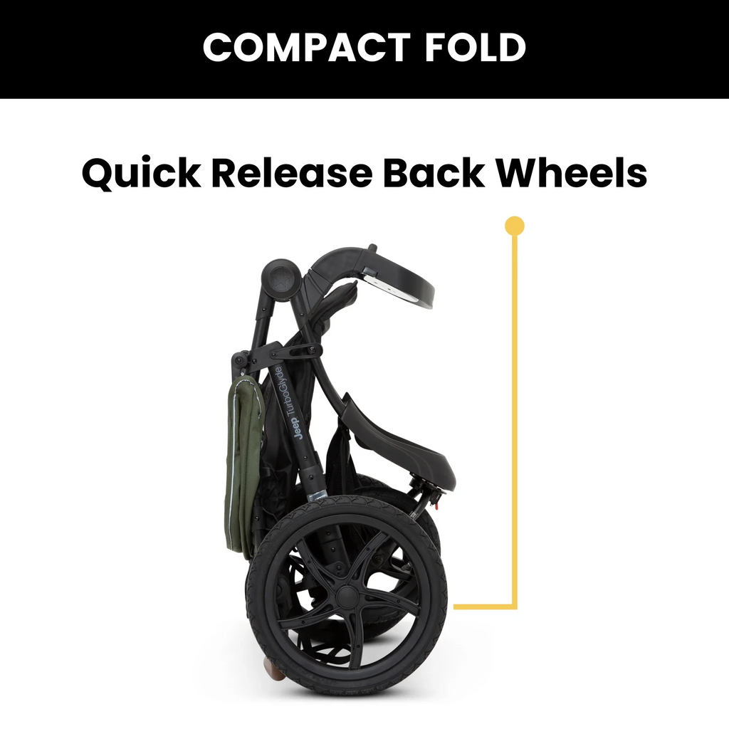 2026 NewJeep TurboGlyde Jogging Stroller by Delta Children, Black