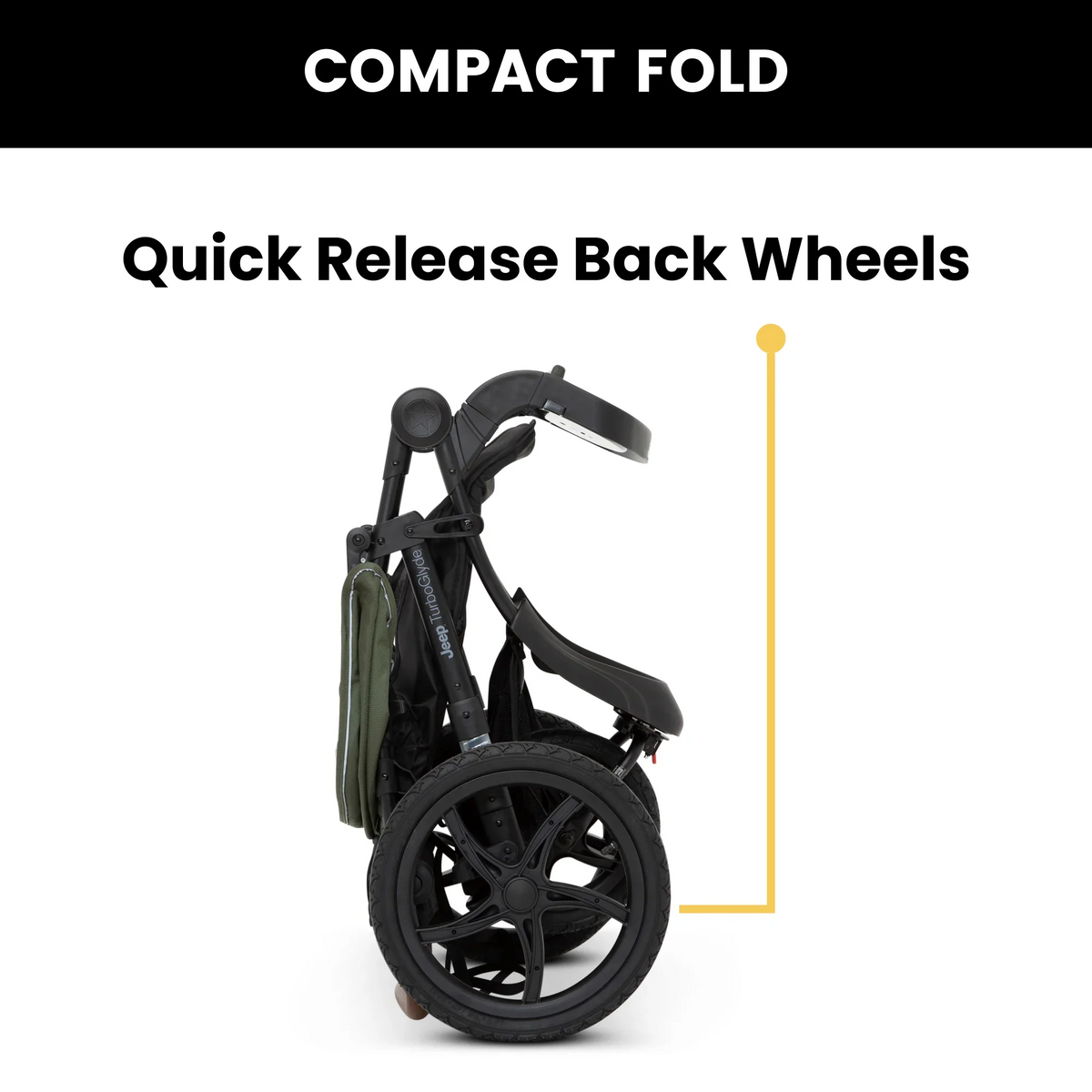 2026 NewJeep TurboGlyde Jogging Stroller by Delta Children, Black