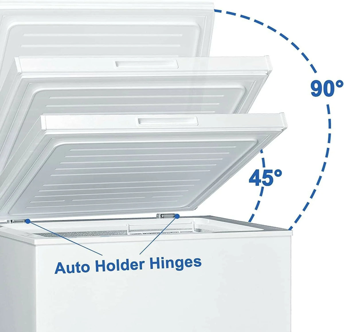 SMAD 5 Cu ft Chest Freezer with Removable Baskets Free-Standing Top Open Door Deep Freezer, White