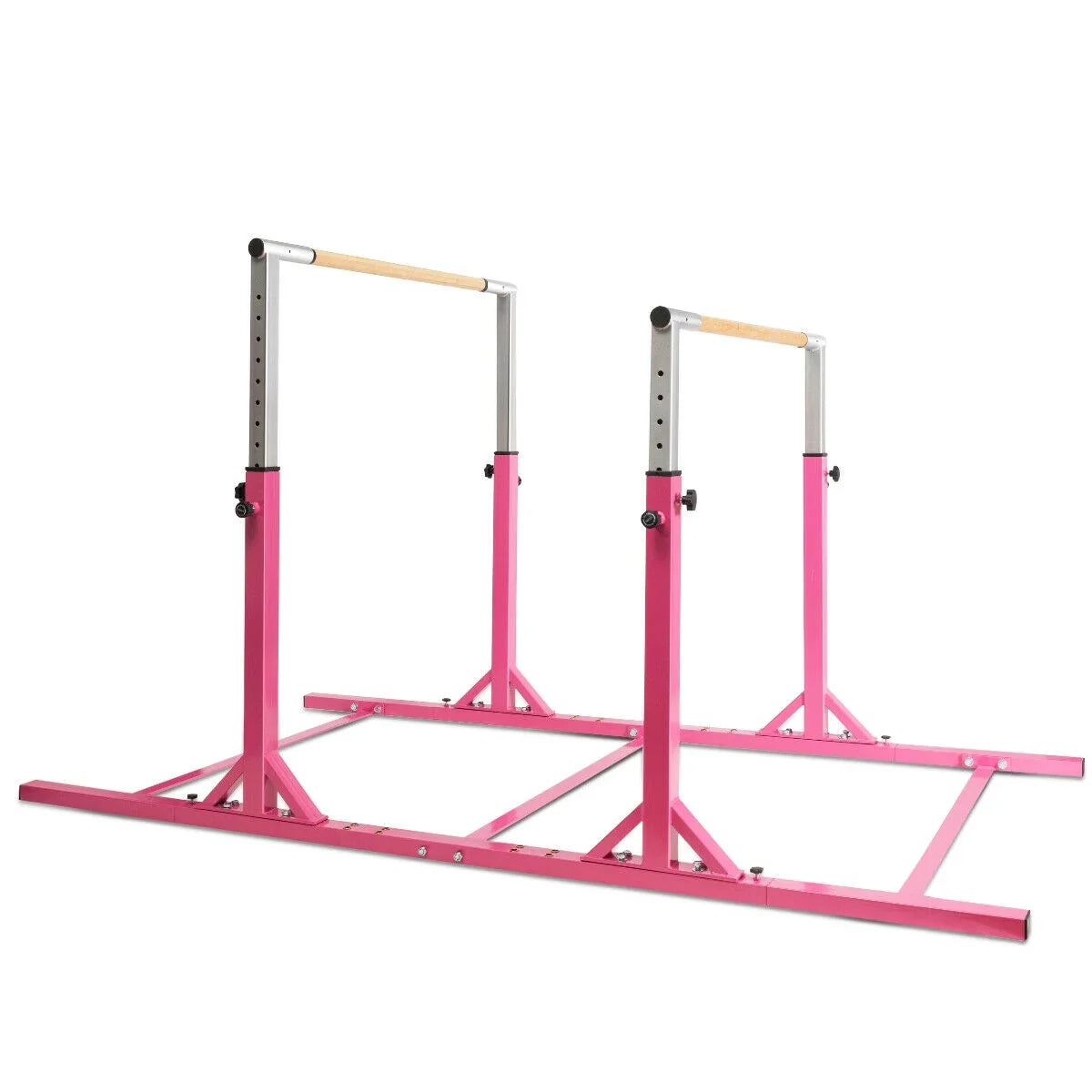 2026 NewCostway Kids Gymnastics Parallel Bars Double Horizontal Bars Adjustable Width Height