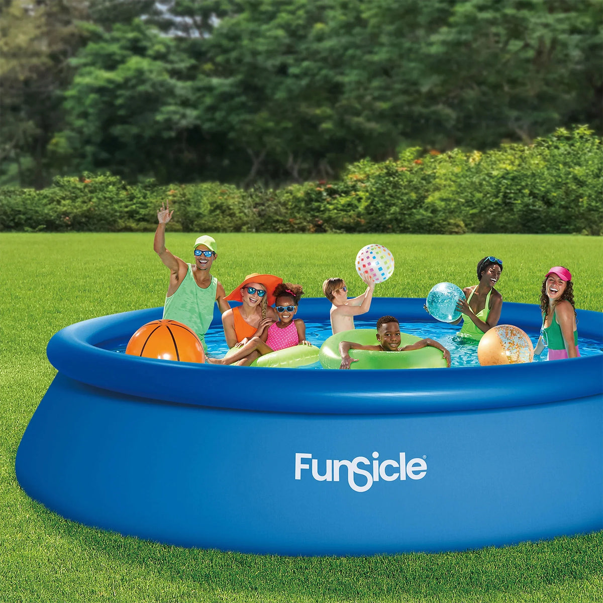 2026 NewFunsicle 8 ft QuickSet Above Ground Swimming Pool, Round, Age 6 & up