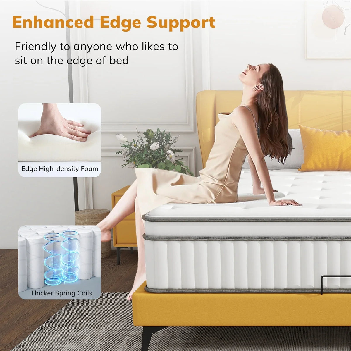 iululu 12 Inch Hybrid Full Mattress,Memory Foam Hybrid 12 Inch Full Size Springs Mattresses, Medium Feel Mattress for Pressure Relief Full