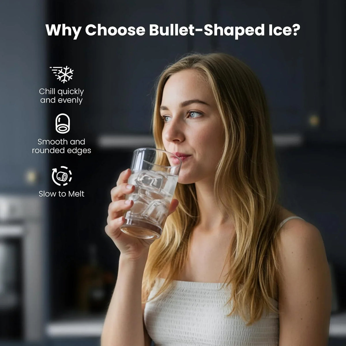 2026 NewMoifoi Ice Maker Countertop, 26 lbs/24 H, 8 Pcs Ice in 6 Mins, Portable Ice Maker Machine with Self-Cleaning, Interior Lighting, 2 Sizes Bullet Ice, Black