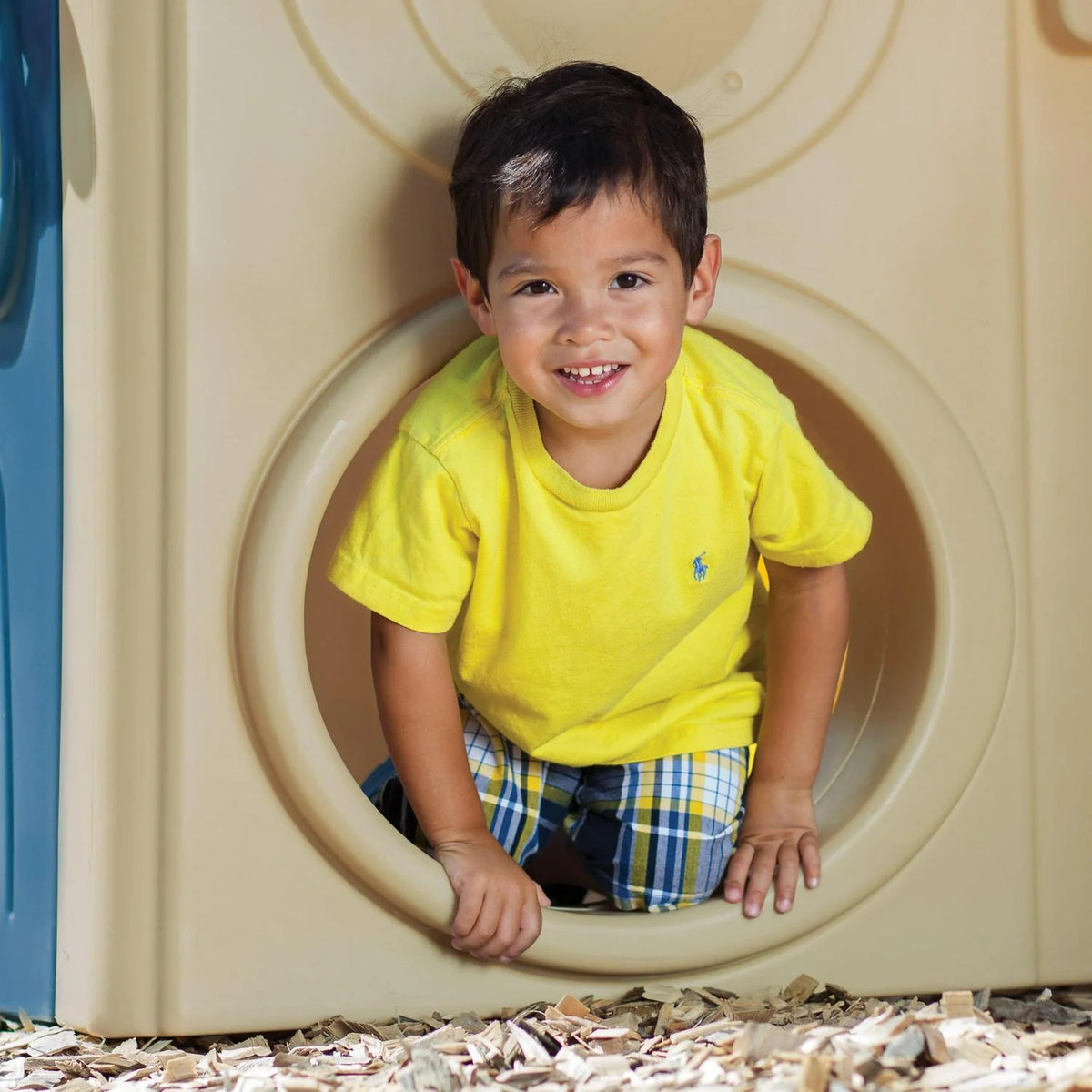 2026 NewStep2 Neighborhood Fun Center Brown Playhouse with Slide Plastic Kids Outdoor Toys