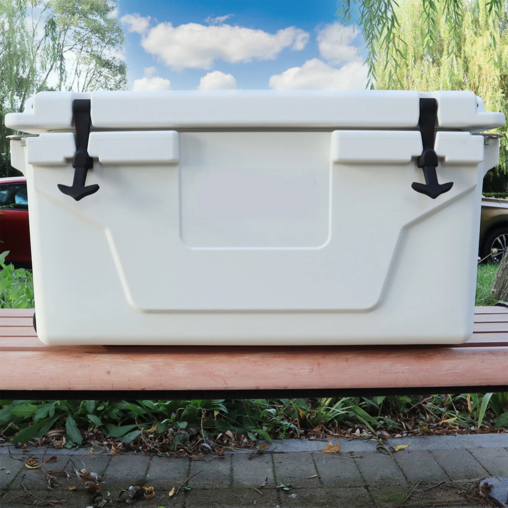 Segmart 65QT Hard Insulated Portable Cooler for Camping, Ultra-Light Insulated Ice Chest Box with 2 Wheels, Leak-Proof Cooler for Drink, Beverage, Beach, Camping, Picnic, Barbecue, Khaki