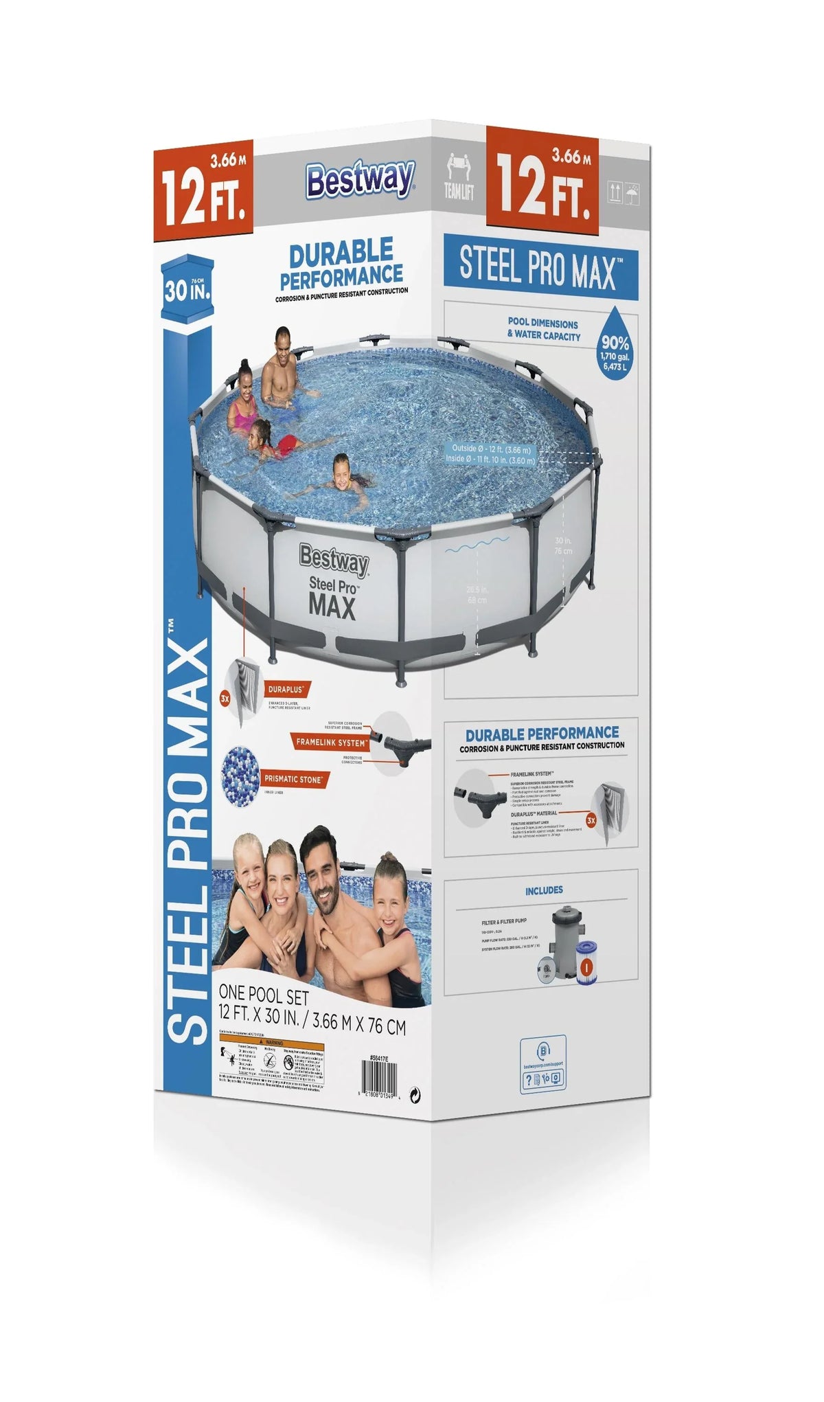 2026 NewBestway Steel Pro MAX 10' x 30" Above Ground Pool Set Round