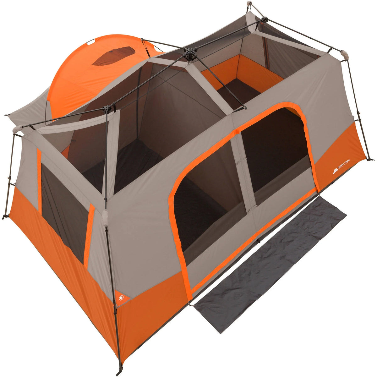 Ozark Trail 11-Person Instant Cabin Tent with Private Room -C 3-Room Family Camping Tent with Awning