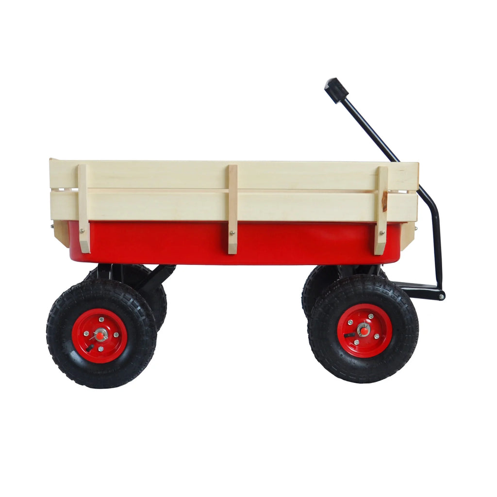 Collapsible Folding Wagon, Push Pull Foldable Beach Wagon Cart with All-Terrain Wheels, Heavy Duty Utility Grocery Wagon for Outdoor Camping Garden Sport Shopping,Pink