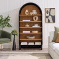 Better Homes & Gardens Juliet Open Arch Bookcase, Rich Black and Light Honey