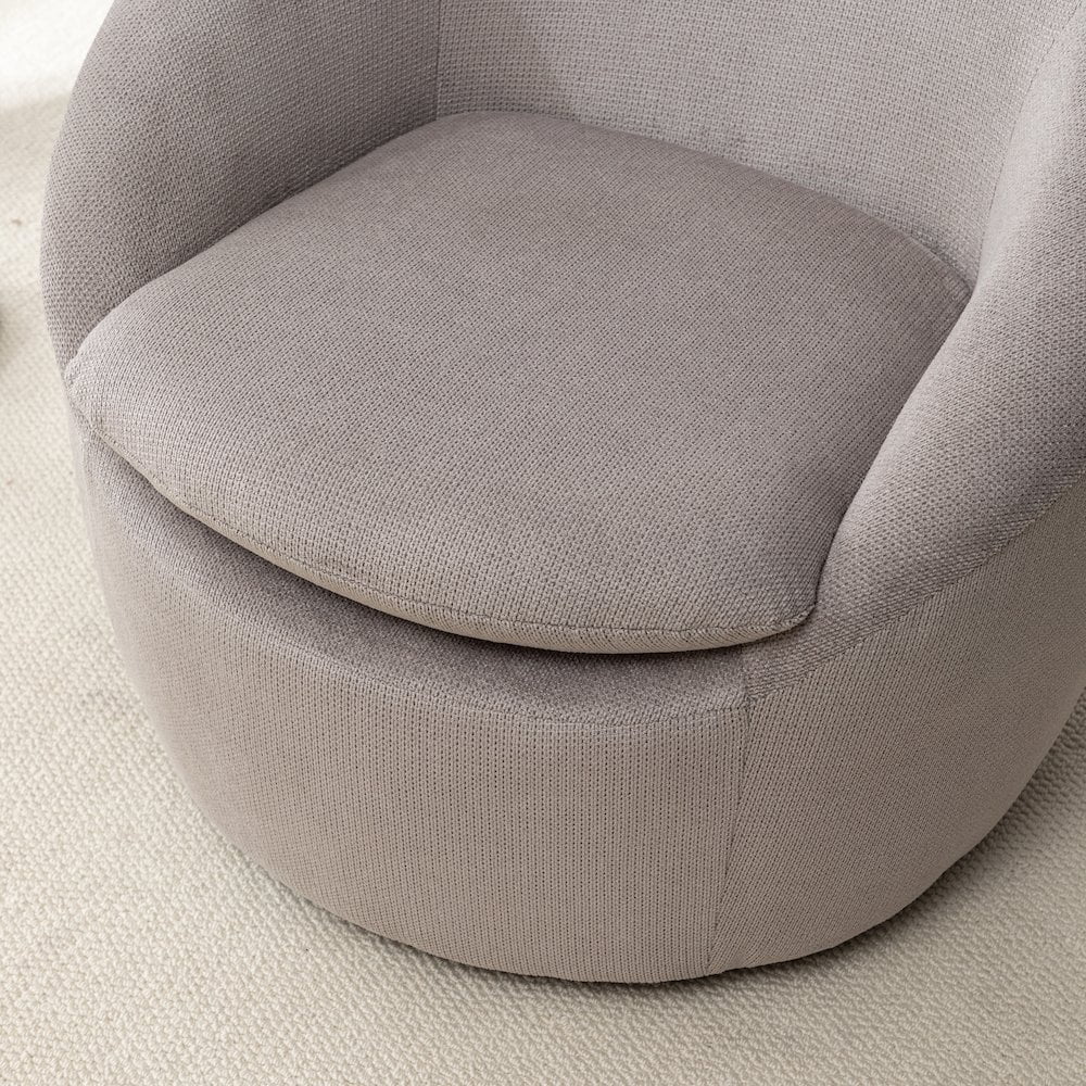 2026 NewRoundhill Furniture Winnie Modern Barrel Chair, 360" Swivel