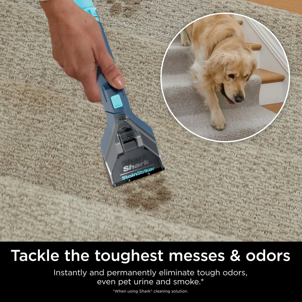 2026 NewShark StainStriker Carpet and Upholstery Cleaner, Portable with 2 Tools, 6oz Deep Clean Pro Formula and 12oz OXY Multiplier Formula, PX200 Navy/White