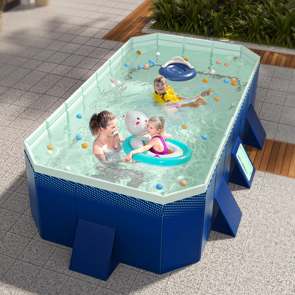 2026 Newmwptoo Foldable Swimming Pool, Installation-free Portable Kids Swimming Pool, Collapsible Inflatable-Free Large Pool, for Adult Puppy Garden Patio