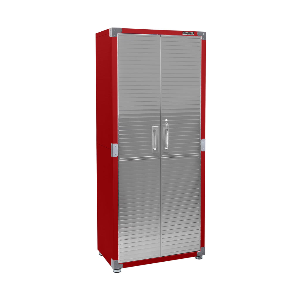 Seville Classics UltraHD Steel Body Lockable Storage Cabinet Organizer Locker Shelving Unit, Graphite, 30" W x 18" D x 72" H