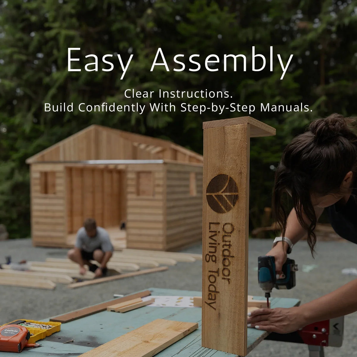 2026 NewOutdoor Living Today 6x4 Western Red Cedar Space Master Shed Double Door with Cedar Roof