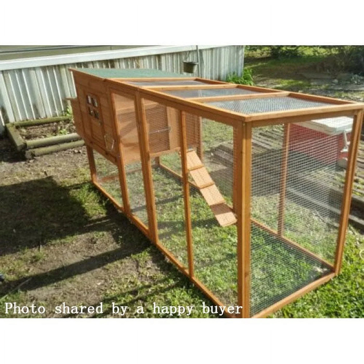 2026 NewChicken Coop Large 95" Deluxe Solid wood Hen Chicken Cage House Coop Huge with Run nesting box