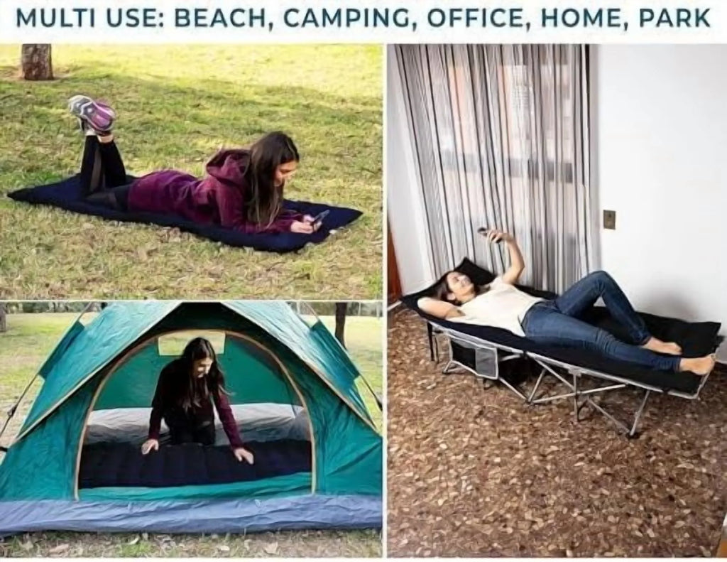 Zento Camping Cot Mattress Foam Pad for Adults -C Thick Soft Ultra Comfort Sleeping Pad for Traveling Hiking Outdoor or Indoor Use -C Lightweight Easy to Carry Foldable Waterproof Adult Cot Mattress