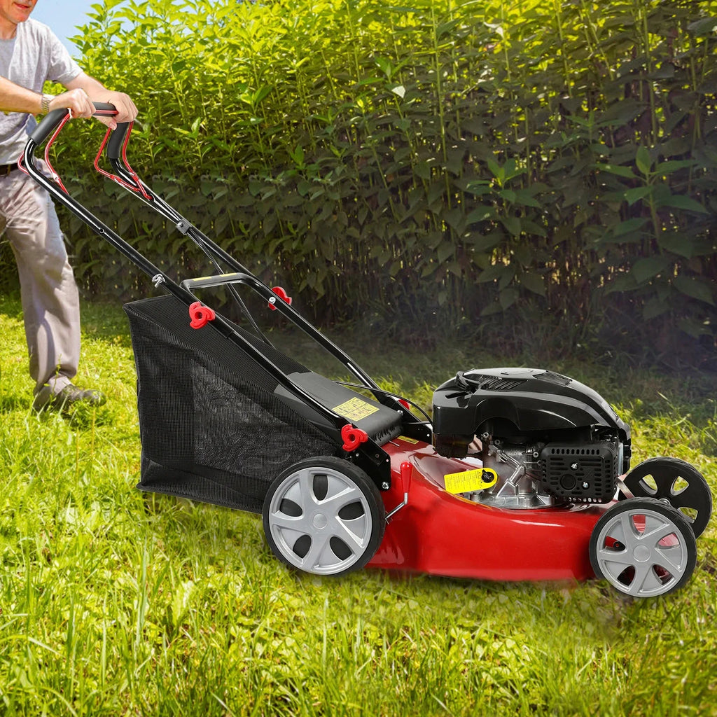 2026 NewLawn Mower, Self Propelled Lawn Mower, 141cc Gas Engine Lawn Mower, Push Lawn Mower with 50L Grass Tank, Big Wheels