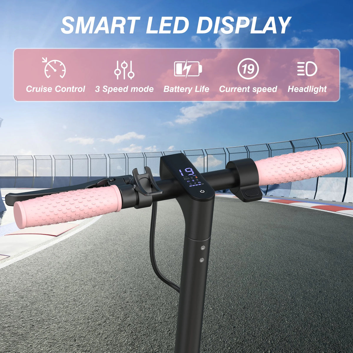 AOVOPRO WHITE ES80 350W 8.5' Foldable Electric Scooter for Adults and Child, 21 Miles Range