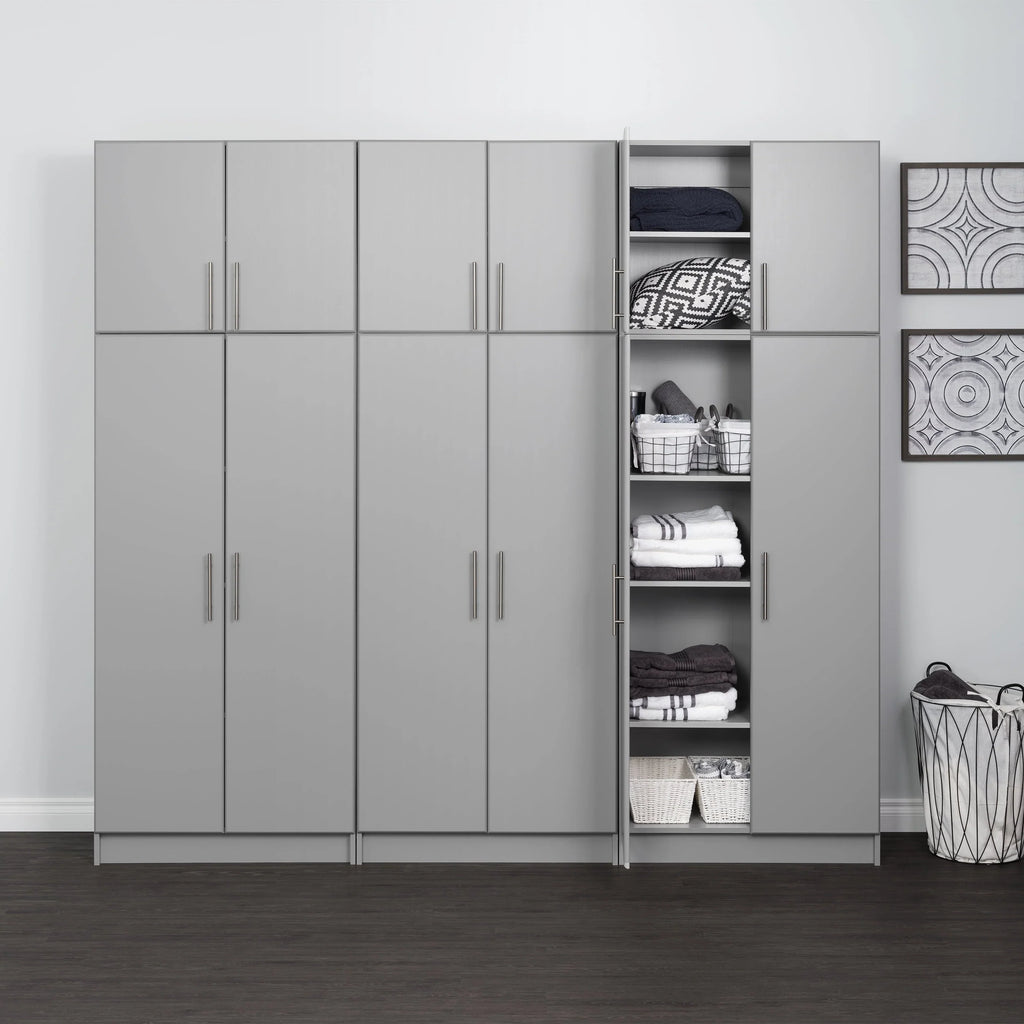 2026 NewPrepac Elite 2 Door Standing Storage Cabinet, Light Gray